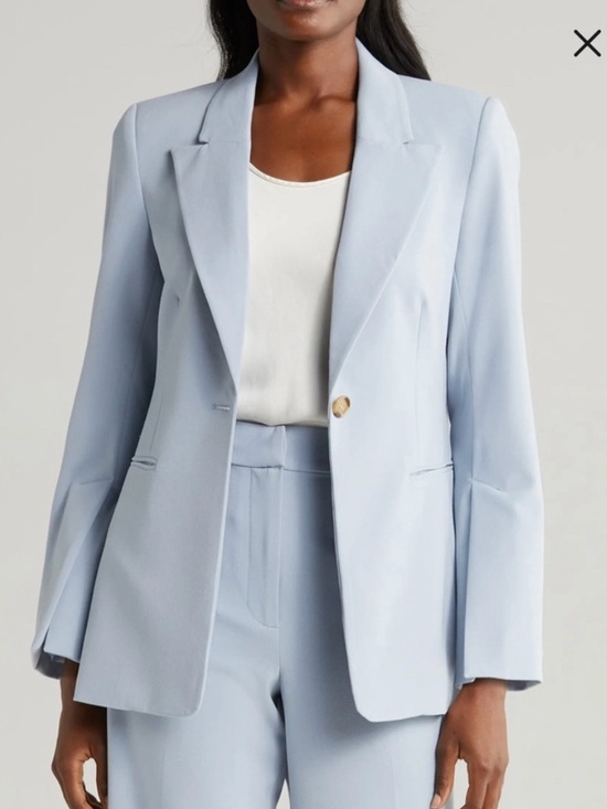 Halogen Jackets & Blazers - Halogen Light Blue Single-Button Tailored Blazer